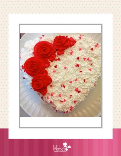 Día de las madres corazón de rosas rojas